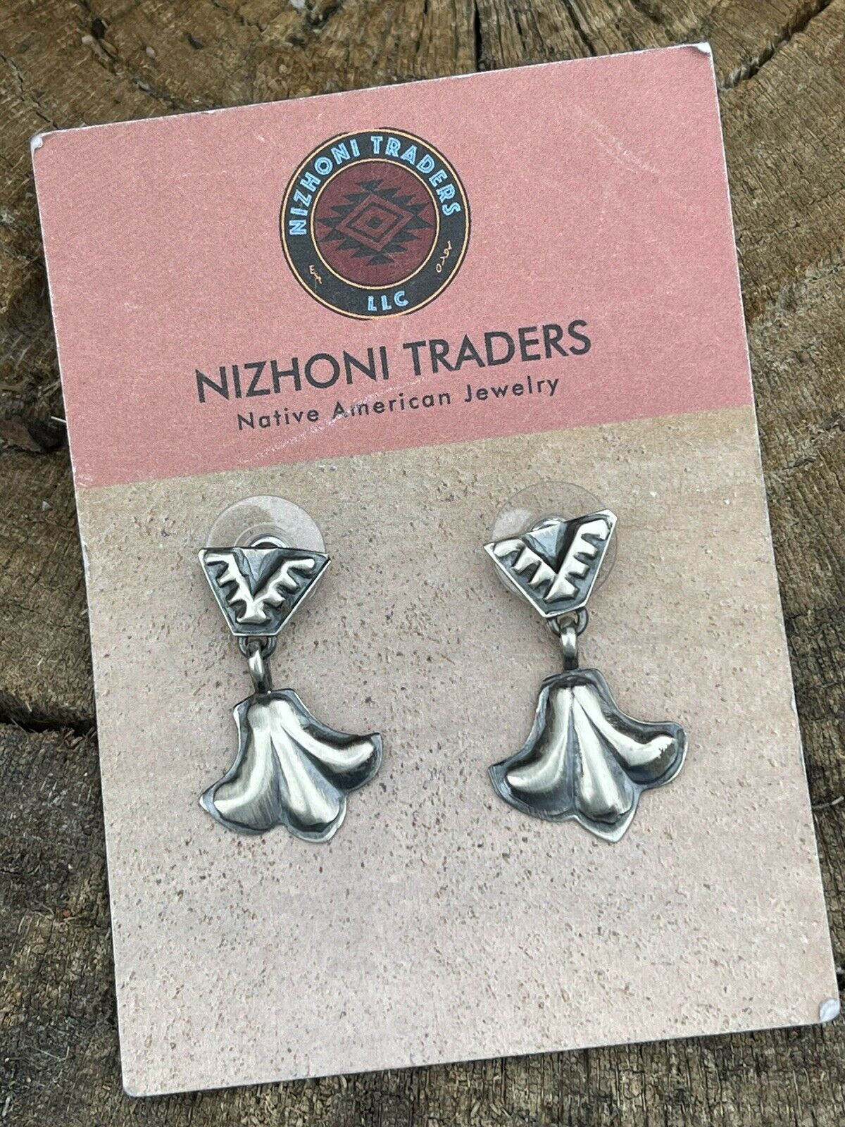 Navajo Sterling Silver Handmade Dangles Earrings