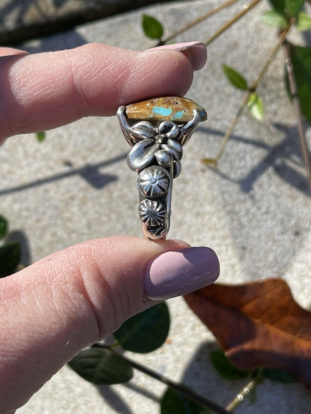 Navajo Sterling Silver Royston Turquoise Amazing Ring Size 6