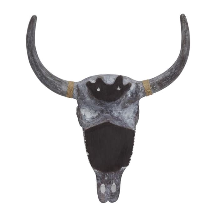 Linen Mart - POLYSTONE BULL SKULL WALL DECOR