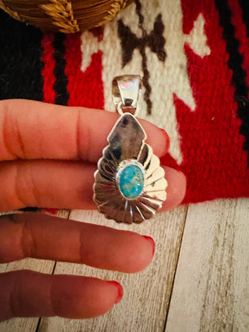 Navajo Turquoise & Sterling Silver Pendant