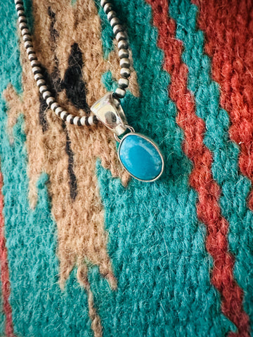 Navajo Turquoise & Sterling Silver Pendant