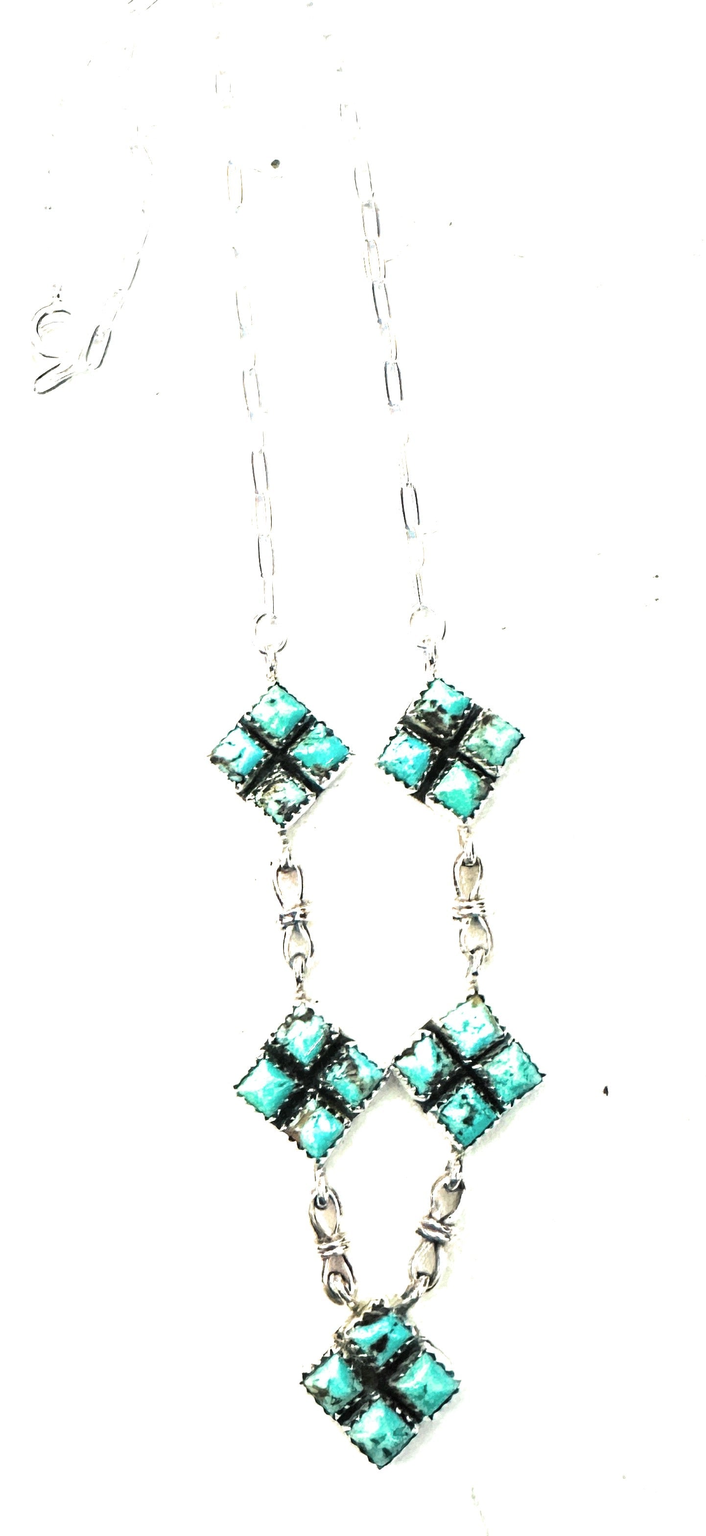 Navajo Sterling Silver & Turquoise Necklace by Julia Etsitty