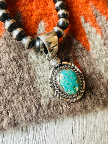 Navajo Turquoise & Sterling Silver Pendant