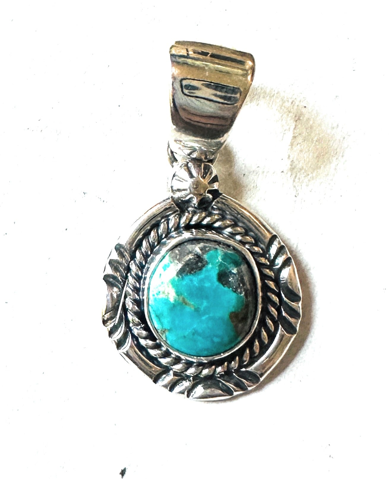 Navajo Turquoise & Sterling Silver Pendant