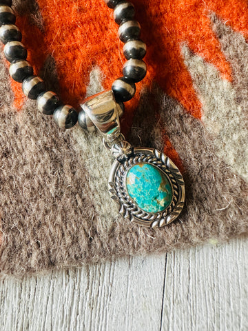 Navajo Turquoise & Sterling Silver Pendant