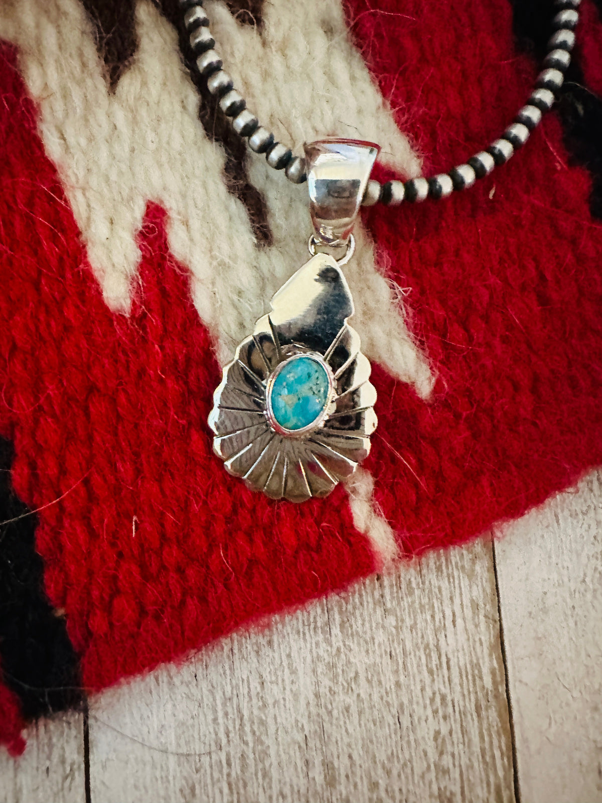 Navajo Turquoise & Sterling Silver Pendant