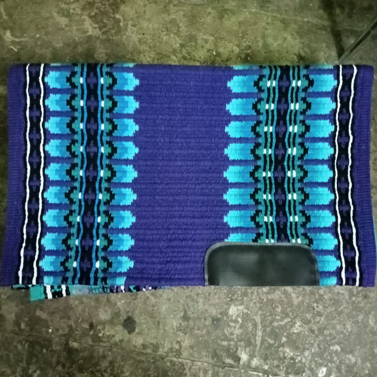 Bright Blues Aztec Saddle Pad