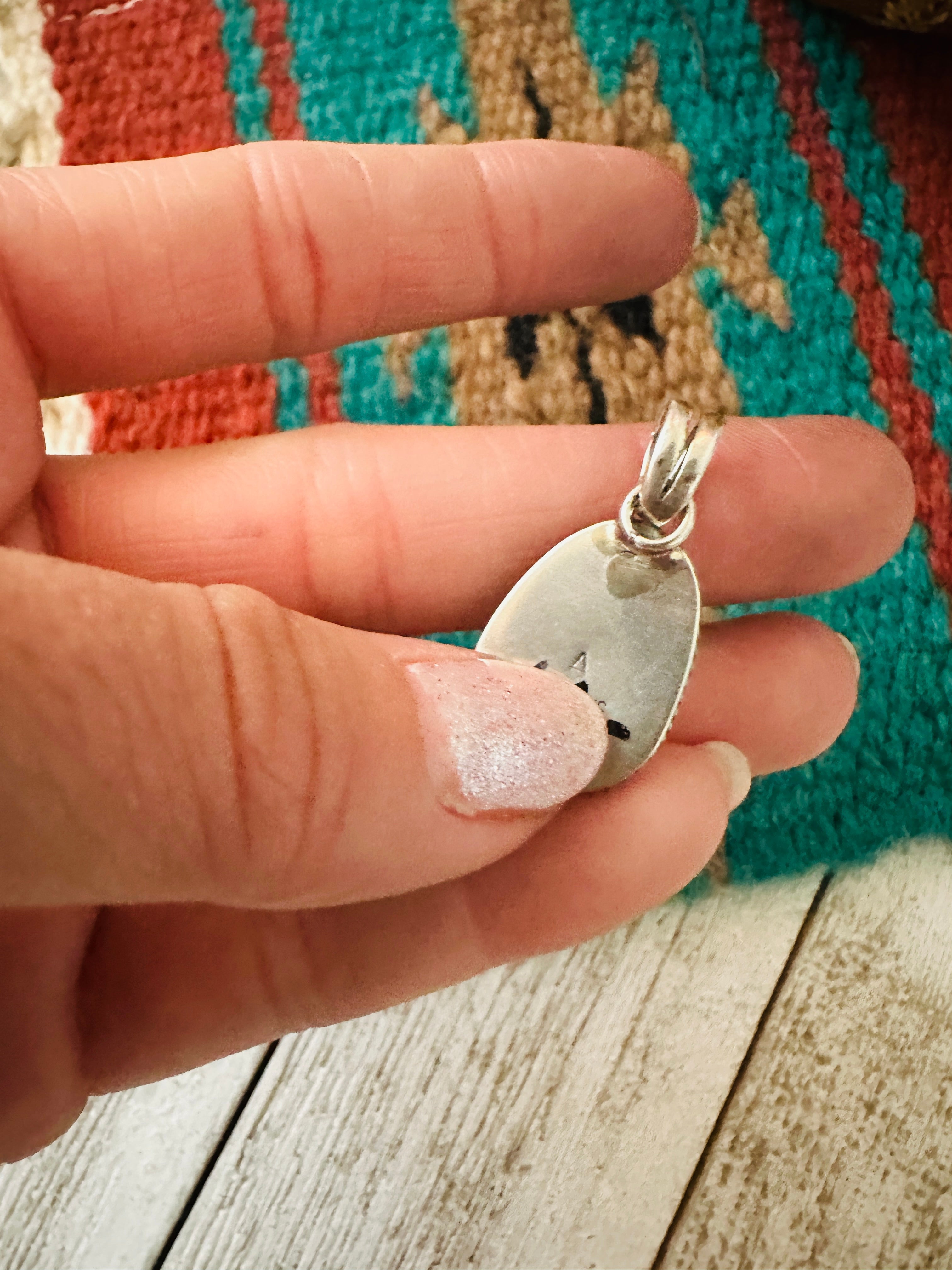 Navajo Howlite & Sterling Silver Pendant