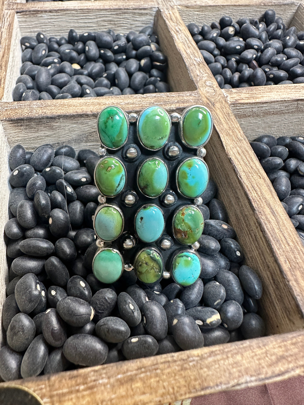 Handmade Sonoran Mountain Turquoise & Sterling Silver Adjustable Ring