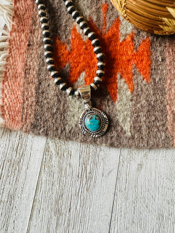 Navajo Turquoise & Sterling Silver Pendant