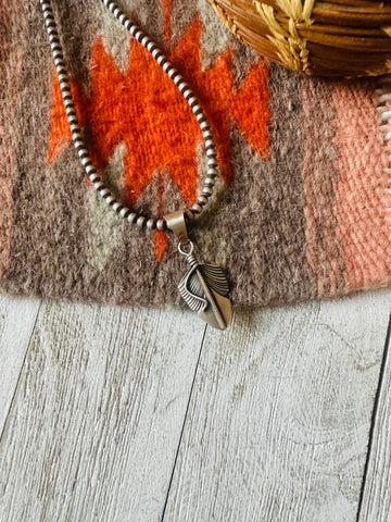 Navajo Sterling Silver Feather Pendant