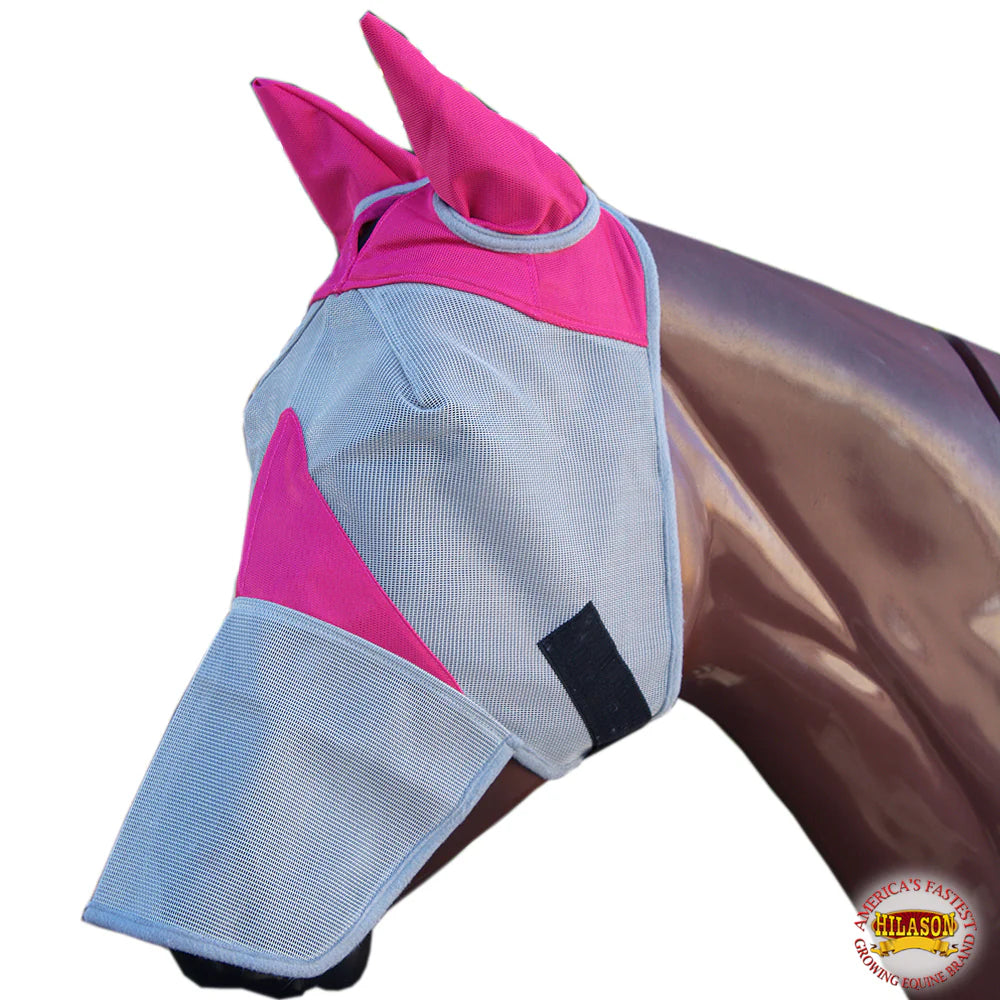 Horse FlyÂ MeshÂ Mask SpringÂ SummerÂ AirflowÂ Uv MosquitoesÂ Pink Warmblood