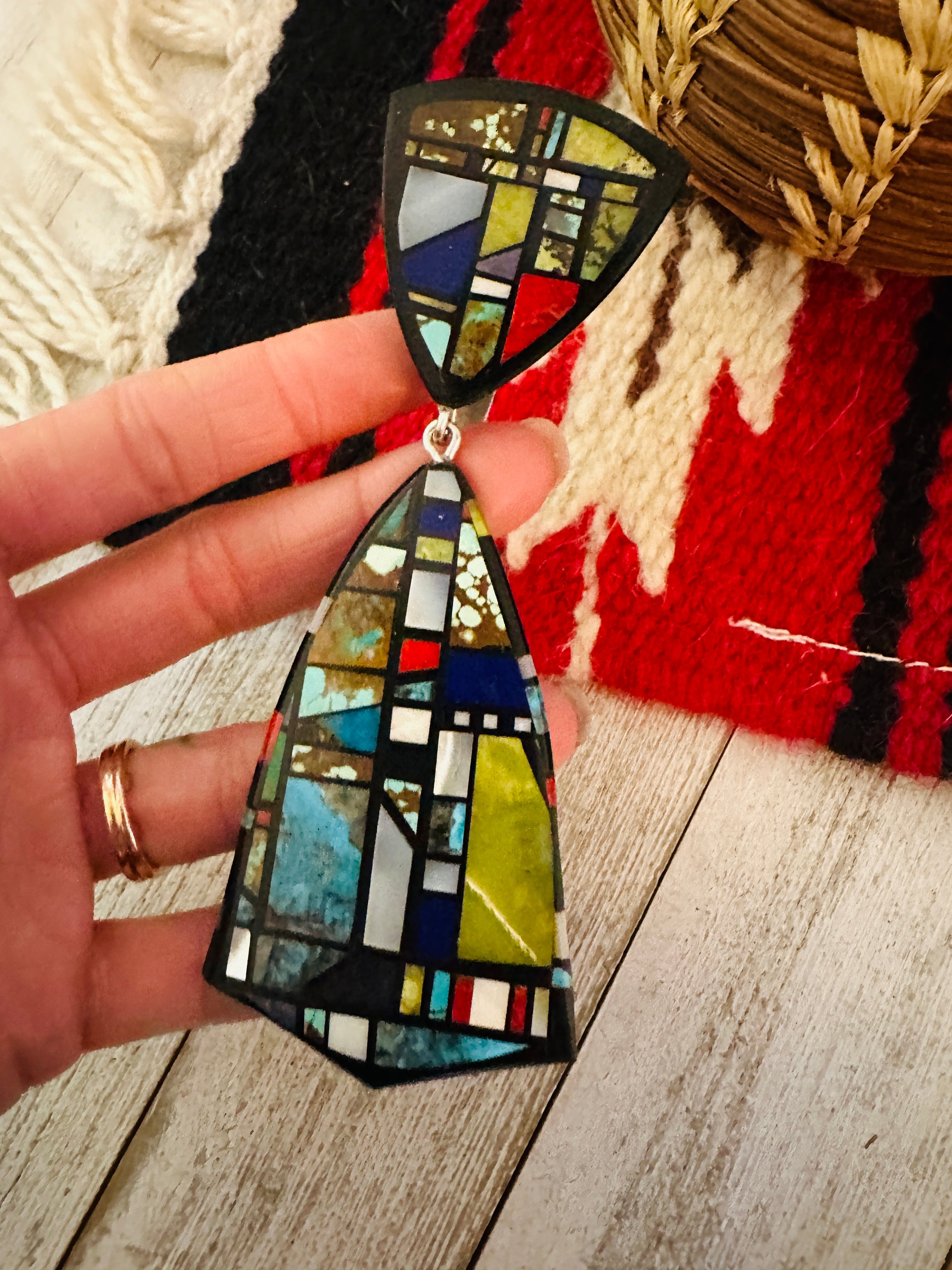 Santo Domingo Multi Stone Inlay Pendant