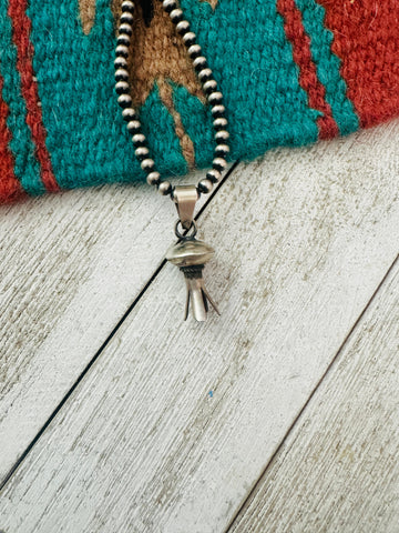 Navajo Sterling Silver Blossom Pendant