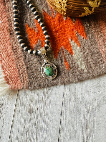 Navajo Turquoise & Sterling Silver Pendant