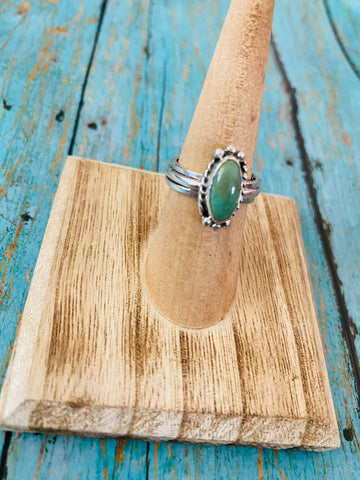 Navajo Royston Turquoise & Sterling Silver Ring Size 5.5