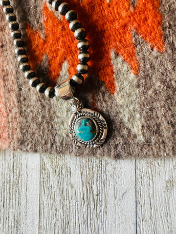 Navajo Turquoise & Sterling Silver Pendant