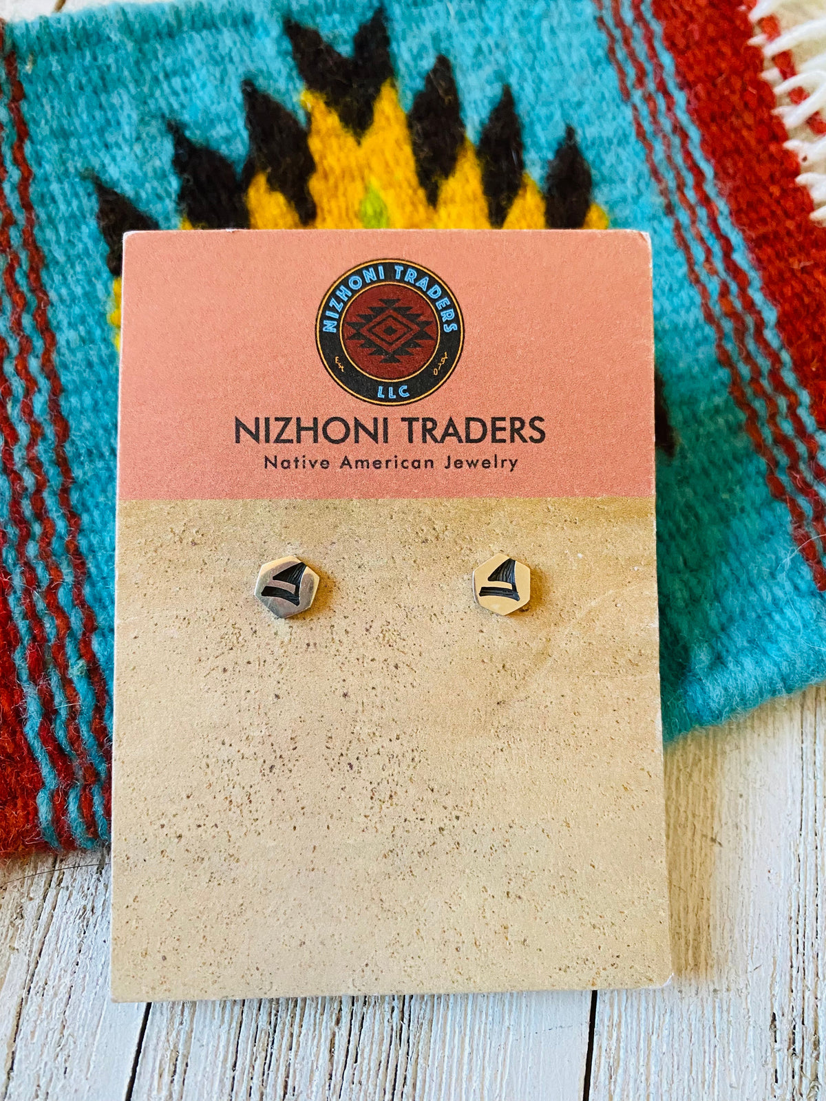 Hopi Overlaid Sterling Silver Stud Earrings