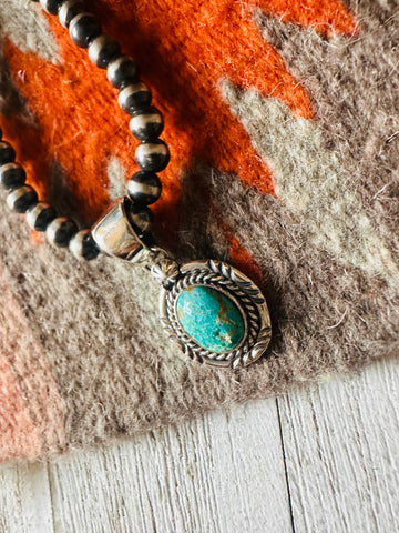 Navajo Turquoise & Sterling Silver Pendant