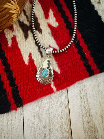 Navajo Turquoise & Sterling Silver Pendant