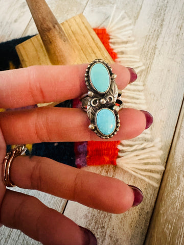 Navajo Turquoise & Sterling Silver Ring Size 6