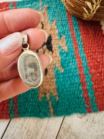 Navajo Turquoise & Sterling Silver Shadowbox Pendant