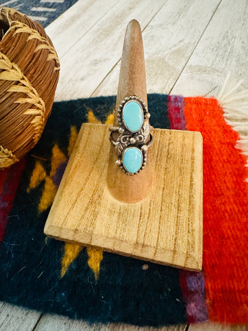 Navajo Turquoise & Sterling Silver Ring Size 6