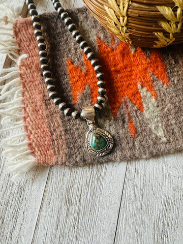 Navajo Turquoise & Sterling Silver Pendant