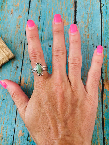 Navajo Royston Turquoise & Sterling Silver Ring Size 5.5