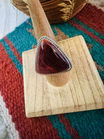 Navajo Purple Spiny & Sterling Silver Ring Size 6.5