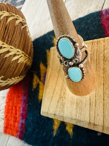 Navajo Turquoise & Sterling Silver Ring Size 6