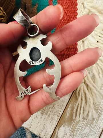 Navajo Turquoise & Sterling Silver Naja Pendant