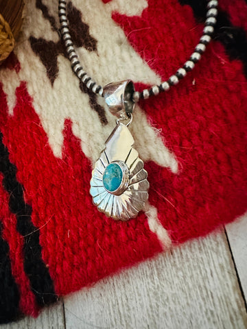 Navajo Turquoise & Sterling Silver Pendant