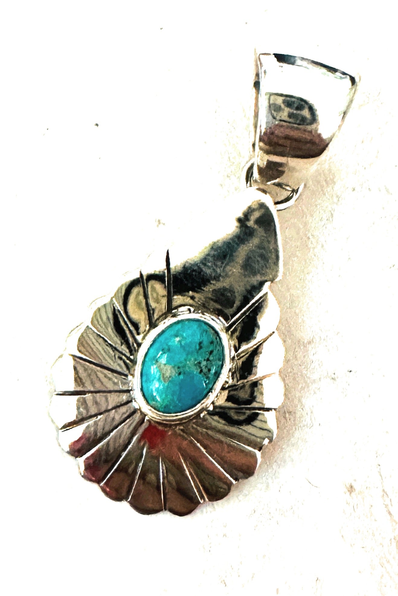 Navajo Turquoise & Sterling Silver Pendant