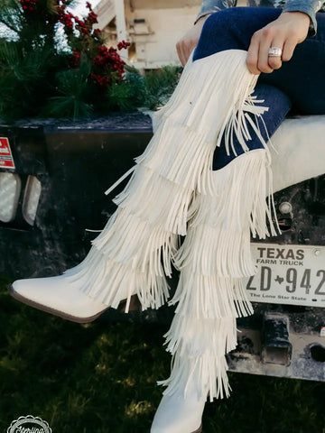 Frosted Fringe Boots