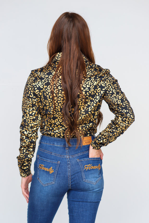 GOLD LEOPARD PERFORMANCE SHIRT