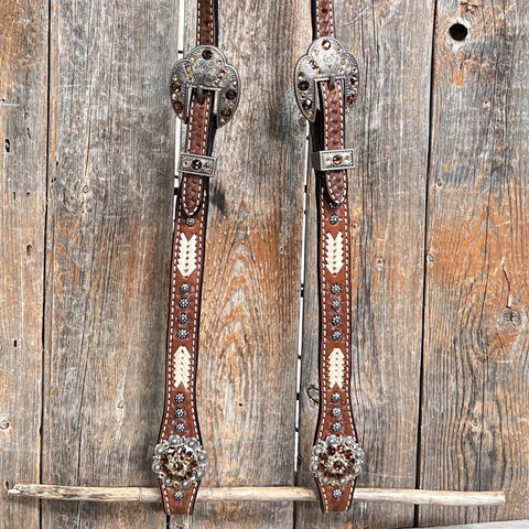 Rawhide Topaz/Champagne One Ear and Breastcollar Tack Set