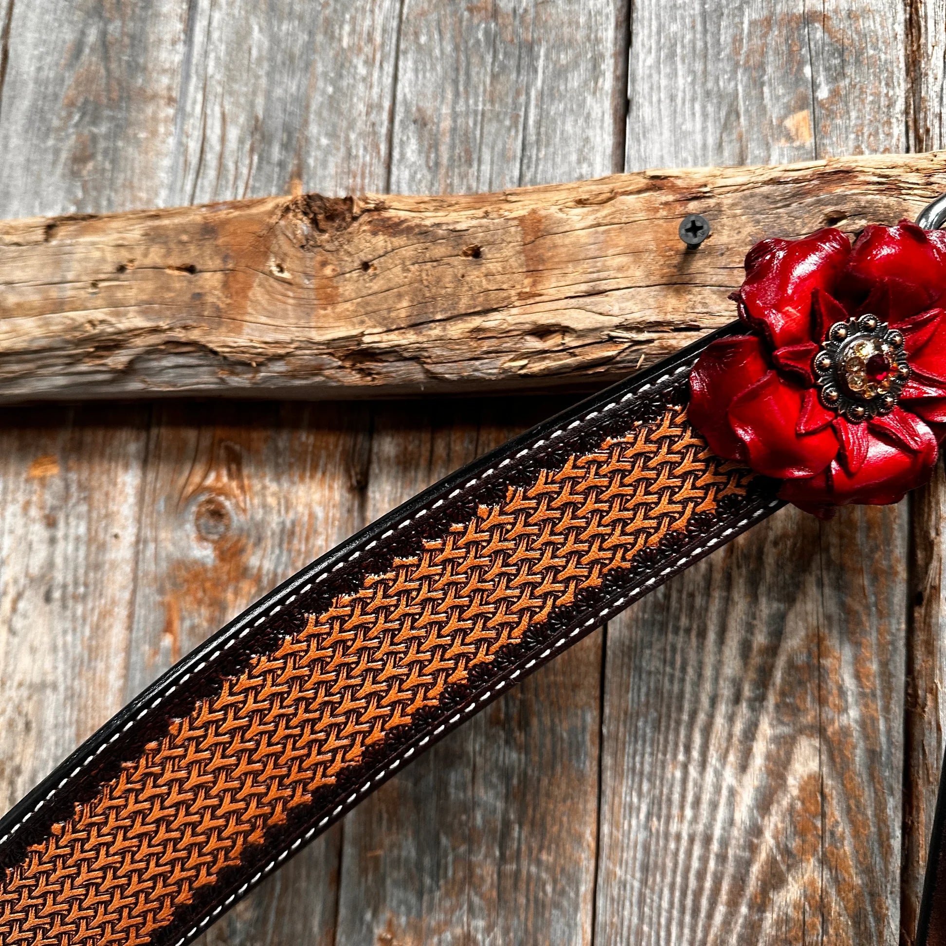 Foxtail Ruby - Champagne Browband/One Ear Headstall & Breastcollar Tack Set