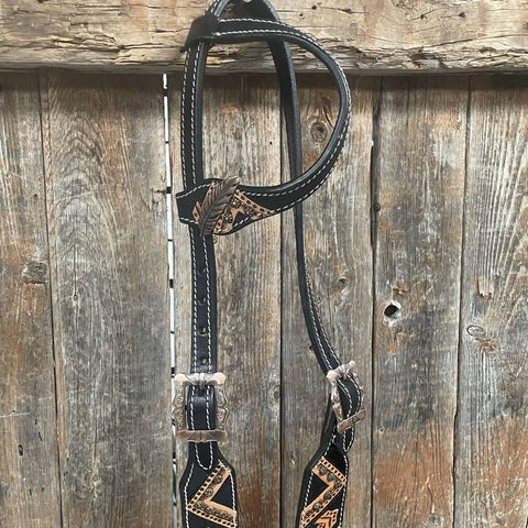 Feathered Arrow Fringed One Ear/ Breastcollar Tack Set