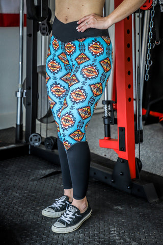 SEDONA FULL PRINT CROSSOVER LEGGINGS