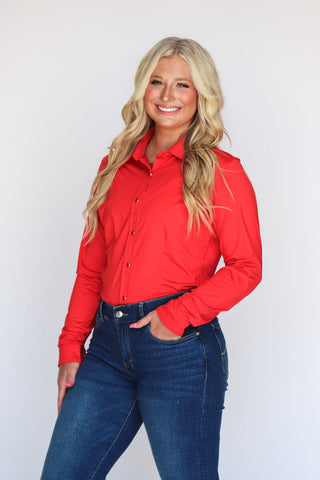 RED PERFORMANCE RODEO SHIRT (ADULT)