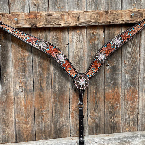 Blue Inlay Browband Tack Set