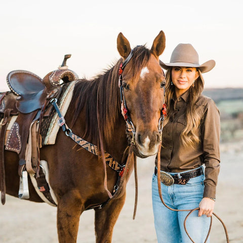 Feathered Arrow Ruby One Ear/ Breastcollar Tack Set