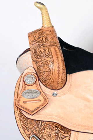 HILASON Flex Tree Western Horse Saddle American Leather Trail Barrel Racing