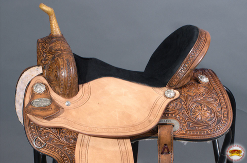 HILASON Western Horse Saddle American Leather Barrel Flex Tree Trail