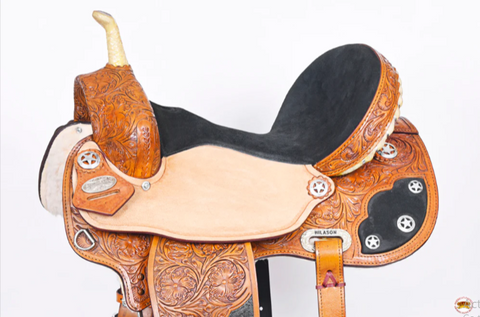 HILASON Western Horse Saddle American Leather Flex Trail Barrel