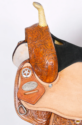 HILASON Western Horse Saddle American Leather Flex Trail Barrel