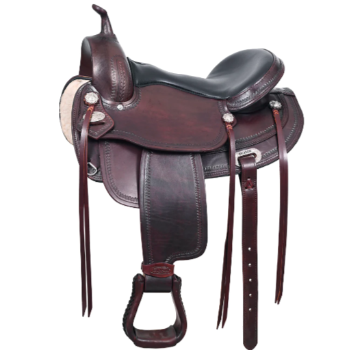 HILASON Western Horse Saddle American Leather Flex Tree Trail & Pleasure Chocolate Brown