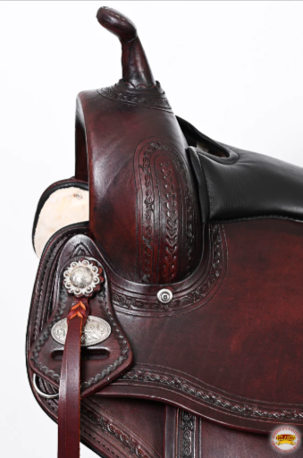 HILASON Western Horse Gaited Flex Trail American Leather Saddle