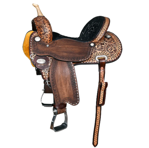 HILASON Western Horse Barrel Racing Saddle Trail American Leather